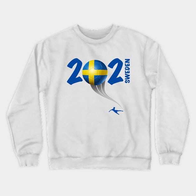 Sweden Euro Soccer 2021 Crewneck Sweatshirt by DesignOfNations